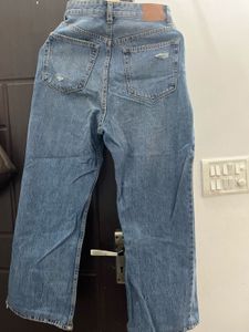 BERSKHA  Ripped Wide-Leg Jeans