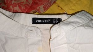 Embroidered White Cropped Top