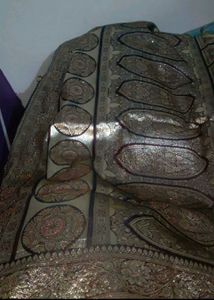 New pure silk zari saree with blouse piece