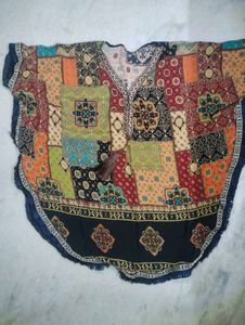 Bohemian Patchwork Kaftan Top