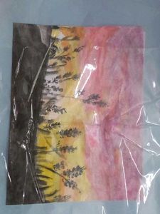 Sunset Watercolor Painting