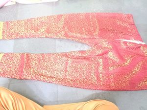 Elegant Pink Embroidered Kada Dupatta