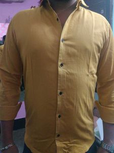 Men's Mustard Yellow Casual Shirt
