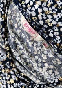 Ginger Blue Floral Print Cross Back Midi Dress