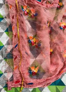 Hand-Painted Floral Dupatta