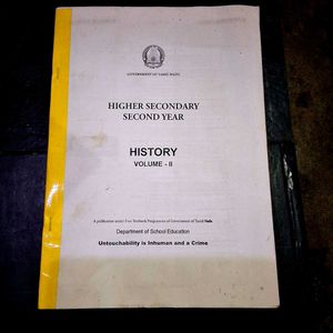 Higher Secondary History Textbooks (Vol I &amp; II)