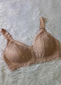 Nude Lacy Padded Bra