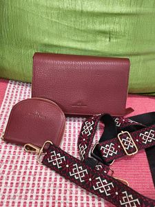 Chic Red Leather Wallet