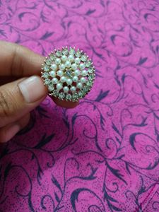 Totally New Beautiful Stone And Pearl Studded Ring