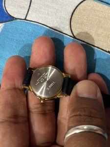 Timex Women's Black Leather Watch