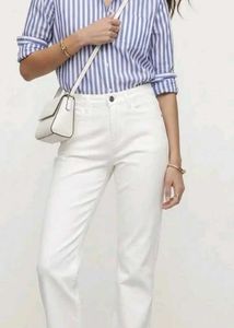 Classic White Straight Leg Jeans