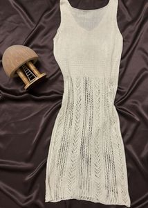 Knit Crochet Beach / Boho dress / cover up