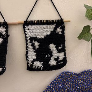 Crochet Cat Tapestry (Set of 3)