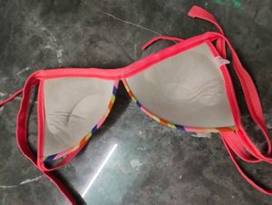 Colorful Striped Bikini Top