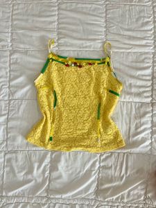 Yellow Floral Camisole Top