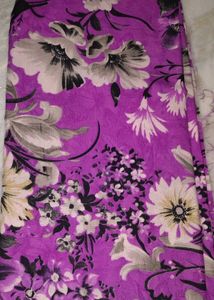 Beautiful Purple Floral Dress Material