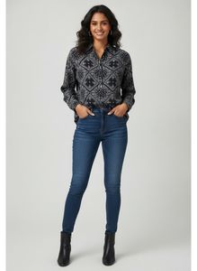 Black Unisex patterned shirt from snitch