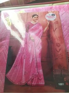 🔥 Beautiful Pink  party wear saree 💕