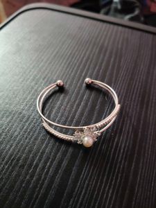 Elegant Pearl & Crystal Cuff Bracelet