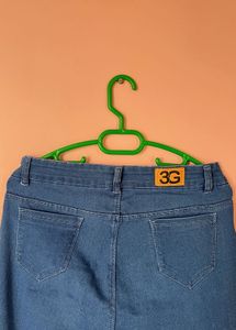 Blue Denim Cargo Pants