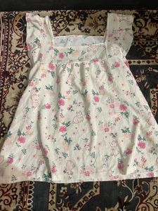 Cute Floral Ruffle Pajamas