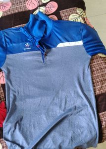 Goodstep Blue & Grey Polo T-Shirt