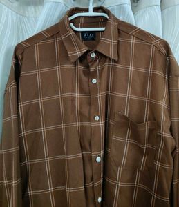 Men's Brown Long Sleeve Shirt