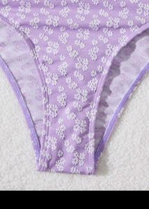 Purple Floral One-Piece Swimsuit
