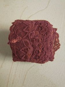 Maroon Lace Trim