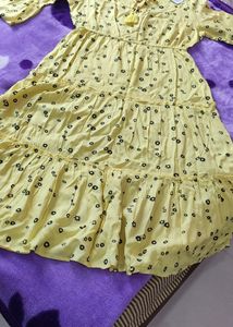 New Yellow And Black Long Gown💛🖤