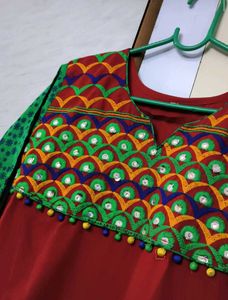 Mirror Work Red Kurta ❤️