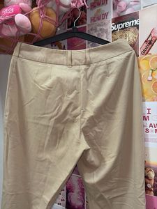 Classic Beige Wide-Leg Pants