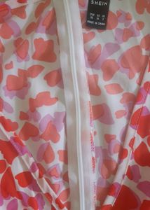 FREE Baniyan With Heart Print Ruched Mini Dress.
