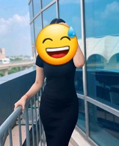 Elegant Black Short Sleeve Dress