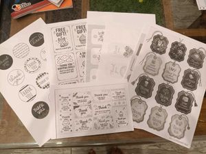 5shippinglabel+10thankyoulabels+10usedpacking