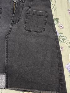 Charcoal Denim Skirt