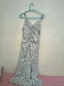 Stylish White Floral Print Dress
