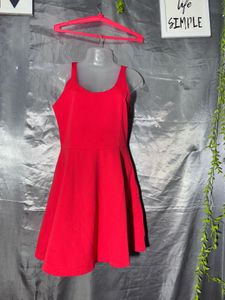 Red Fit &amp; Flare Mini Dress