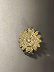 Sparkling Floral Cuff Bracelet