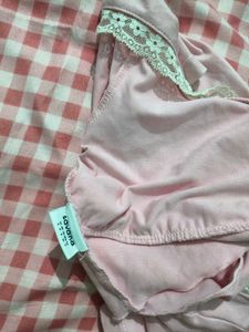Cute Pink Lace Trim Top