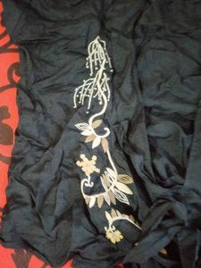 Embroidered Black Ethnic Gown