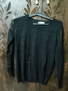 Black Long Sleeve Knit Top