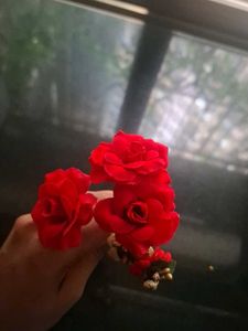 Red Rose Floral Jewellery Set