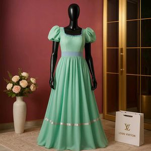 Diwali 🪔 🎇 Sale Mint Green Maxi Dress