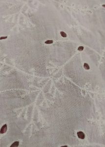 White chiken work Embroidered Blouse piece