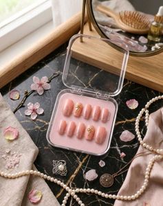 Press-On Nails with Bow Accent