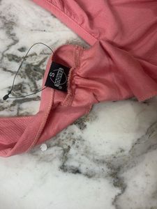 Y2k Pink butterfly Neck Back Tie Crop Top