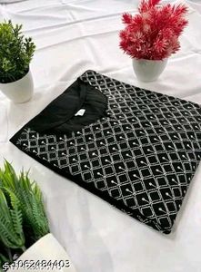 Elegant Black Kurta