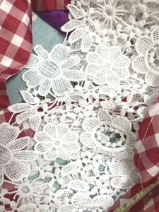 Red gingham with lace