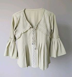 Elegant Olive Green Top